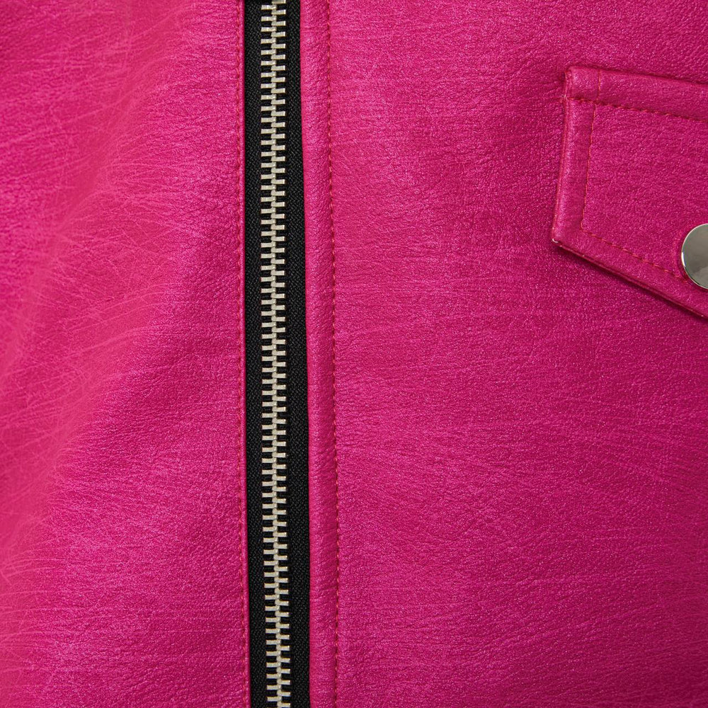 Jacket made of eco-leather "Tato" fuchsia